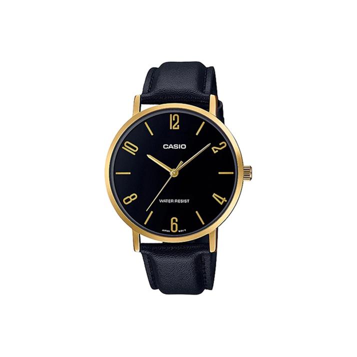CASIO Men Standard Series Black Watch MTP-VT01GL-1B2 MTP-VT01GL-1B2 Black Dial