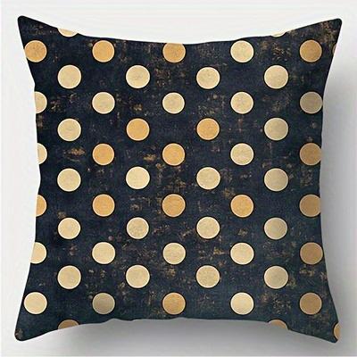 Vintage Polka Dot Pattern Double-sided Printed Pillow Cover Short Plush Suitable Living Rooms Bedrooms Sofas Throw Cushion Cover