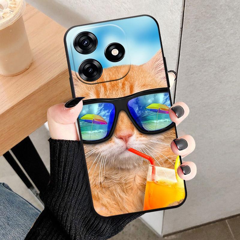 For Tecno Spark 10 Case Back Cover Spark10 Cute Cartoon Flower Skull Soft Silicone Phone Cases For Tecno Spark 10C Fundas Coque