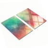 Durable And Stylish Glass Boards With Geometric Figure Pattern 2X30X52 Cm