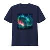 Womens Alaska Northern Lights in the Forest T Shirt vintage Washed Slightly fashion Top For Everyday Wear Versatile homme