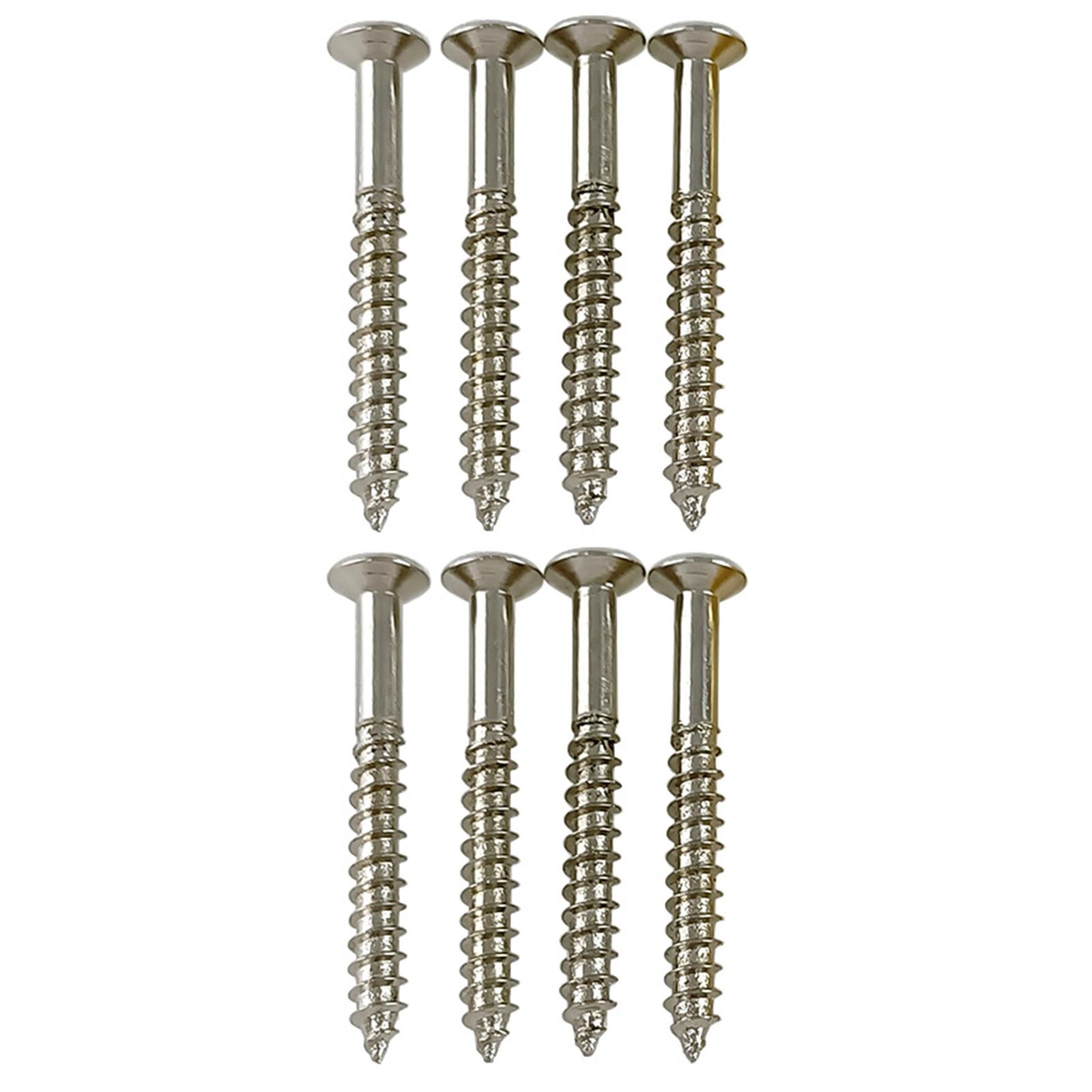 

8Pcs Professional Electric Guitar Neck Guard Screws Replacement Neck Plate Mounting Screws Guitar Parts Accessory 1 серебряный