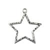 Nested Star Charms Multi Color Alloy Pendants For Double Star Themed Jewelry