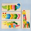 3D Wooden Transportation Animal Puzzle: Educational Jigsaw Board for Early Learning