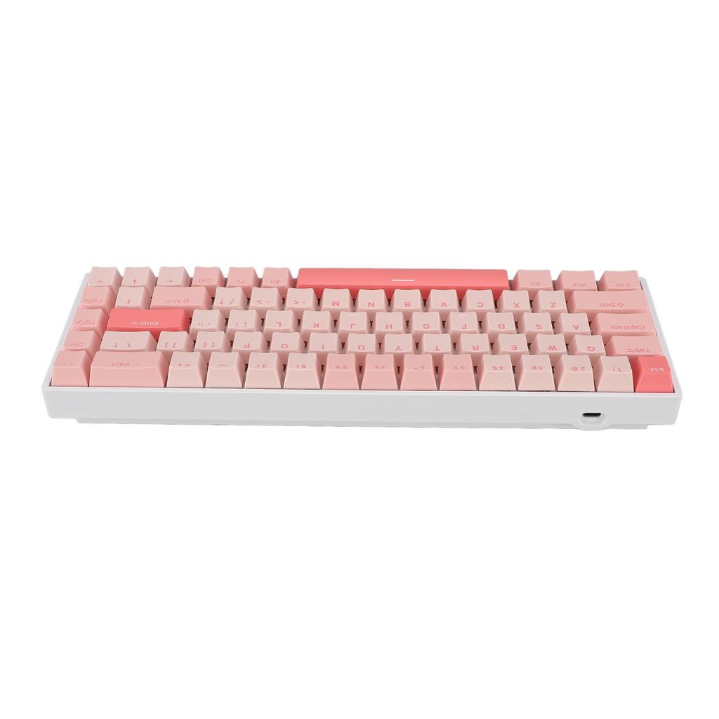 68 Keys Red Switch Mechanical Keyboard RGB Backlit 60 Percent USB Wired Gaming Keyboard for PC with