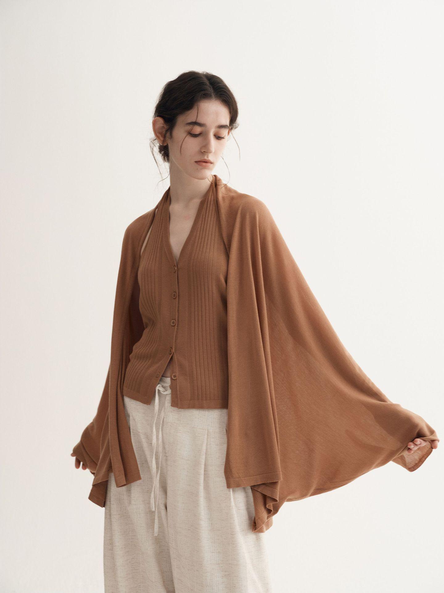 

Солнцезащитная шаль Sweet Song Textured Tencel для женщин - куртка-свитер с драпировкой на весну/лето