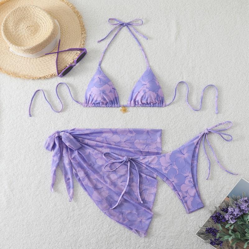 Swimsuit Women Ins Style Sexy Lace Print Bikini