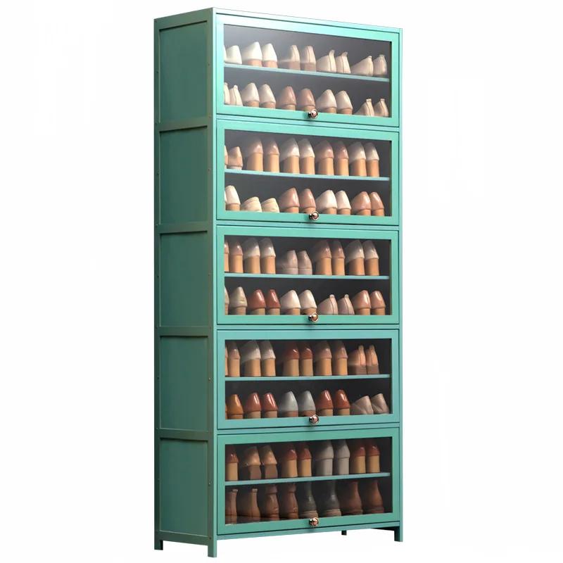 Simple Shoe Cabinet HD Transparent Shoe Storage Shelf Household Display Dustproof Shoe Rack Bench Organizer Cabinets Furniture