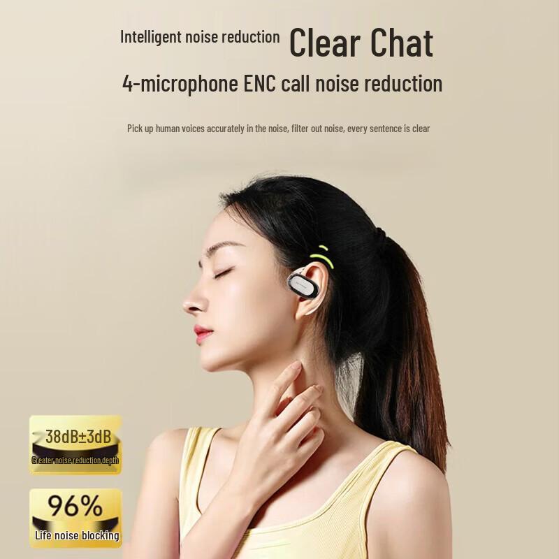 Newmine M16 AI Translator Bluetooth Ear-Hook Headset