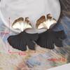 Black Hanging Long Earrings for Women Triangle Square Statement Drop Earrings 2025 boucle oreille femme Fashion Jewelry