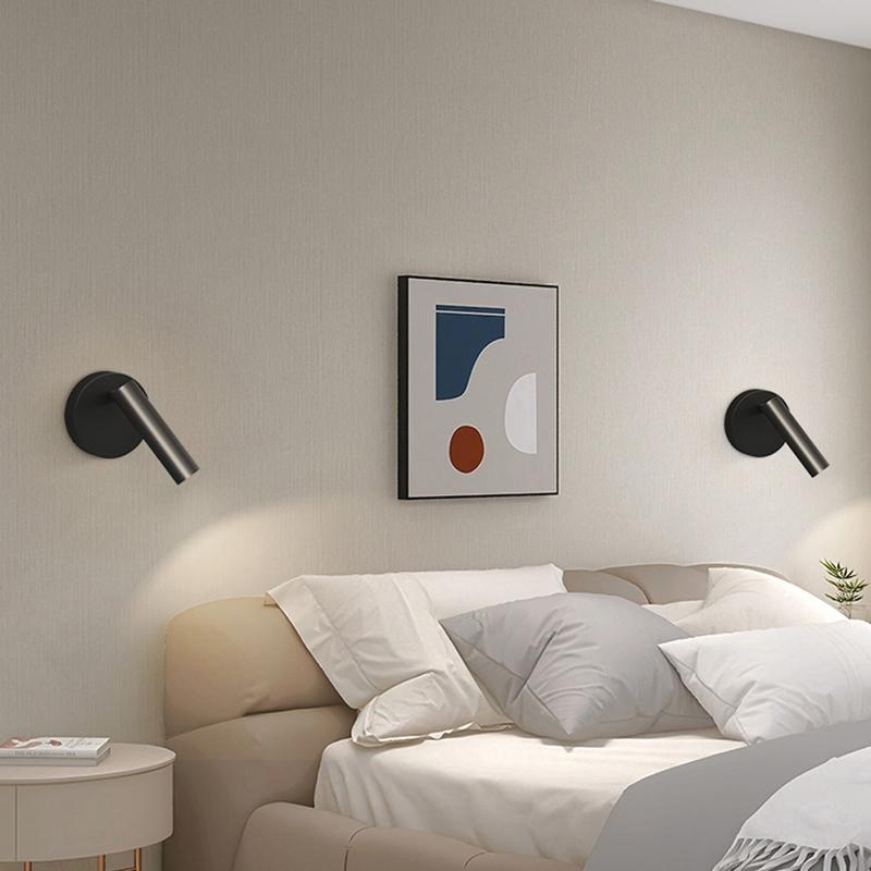 Lampe Murale LED Nordique Angle Réglable Lampe de Lecture Semi Encastrée Métal Rotation Applique Murale Pour Chambre Nuit Couloir Placard