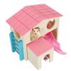Wooden Hamster Fun House Huts Toy Hamster Exercise Playthings Fun Gym Playground