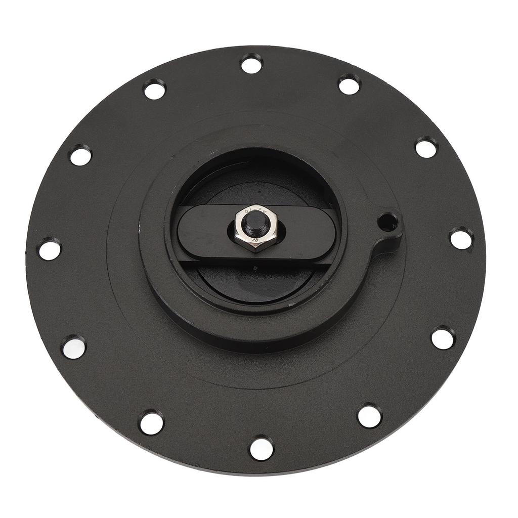 160mm Billet Aluminum Easy Fill Fuel Cell Gas Cap With 12 Hole Cell Bung and Gasket for 12 Screw 5.343 in Screw Holes