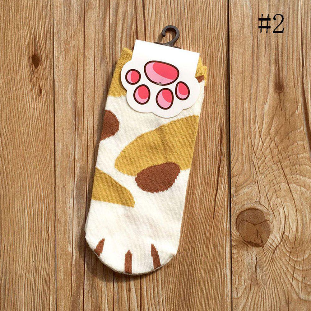 1 Pair New Lady Girls Summer Winter Candy Color Kawaii Cartoon Cute Cats Paw Kitty Claws Ankle Short Socks Beautiful Girls Socks