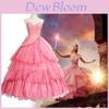 Böses Glinda-Pinkes Kleid Cosplay-Kostüm mit Petticoat für Halloween-Partys