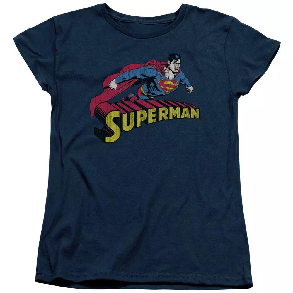 Superman  Flying Over  Women s T-Shirt S
