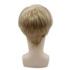 Men's Wig Oblique Bangs Light Gold Short Hair Fashionable Chemical Fiber Head Cover European American