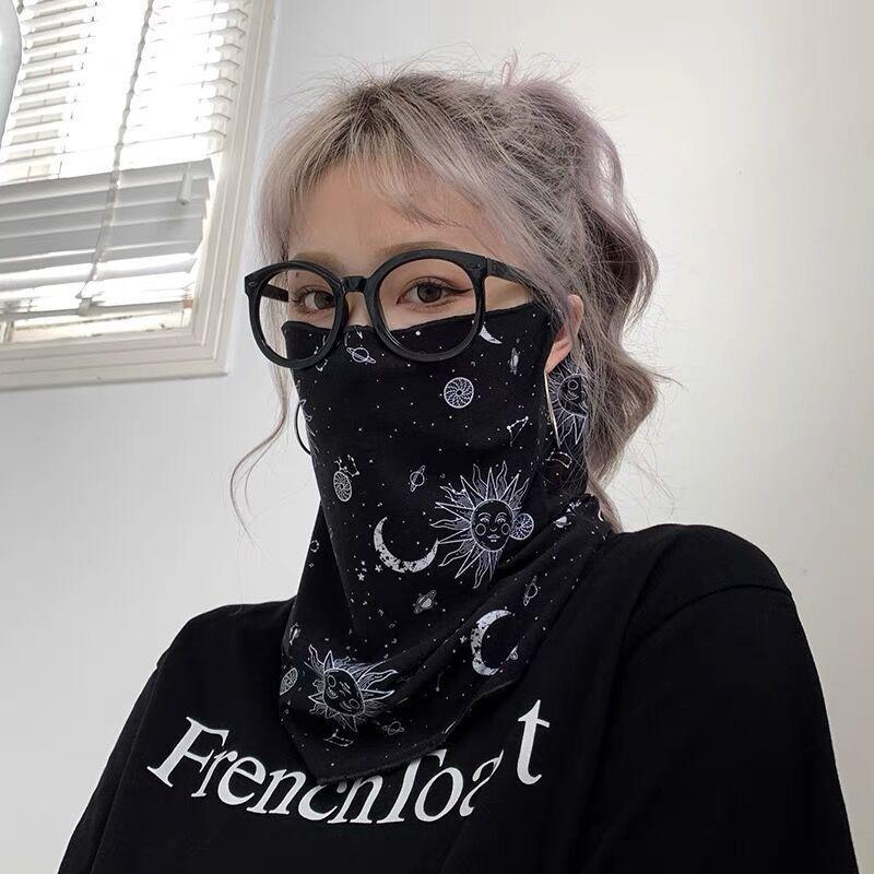 Radfahren Ohr Sonnenschutz Maske Outdoor Nackenschutz Radfahren Gesichtstuch Damen Motorrad Nacken Eis Seide Gesichtsmaske