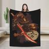 P-Predators Dek Yautja Badlands Fashion Blankets Warrior Movie Fuzzy Throw Fashion Blanket Bed Sofa Rug Piece Lightweight Bedspread Portable
