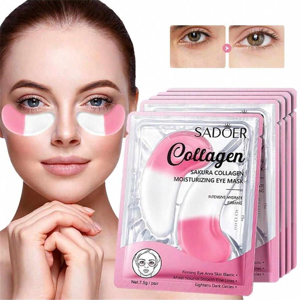 Cherry Blossom Collagen Eye Mask - Moisturizes The Eye Area Skin, Eliminates Eye Bags and Dark Circles, and Provides Eye Care