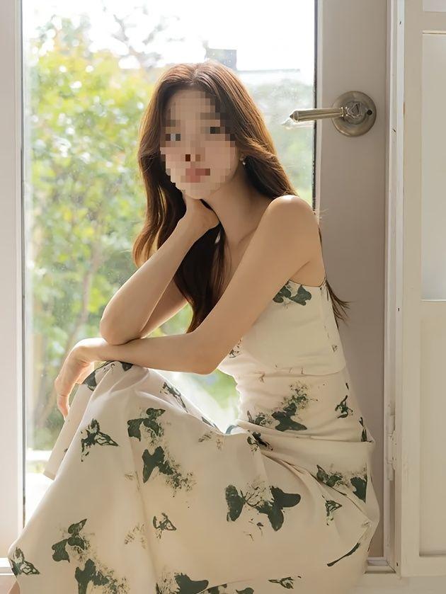 Elegant French Resort-Style Off-The-Shoulder V-Neck Butterfly Print H-Line Dress for Women