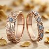 Environmental Protection, European and American New Rose Gold Fashion Pattern Ring, Women's Ring Jewelry