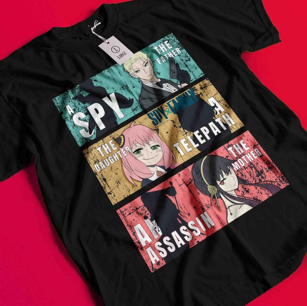 Spy X Family T-Shirt Anya Tshirt Loid Yor Forger Shirt Bond Sylvia Tee Damian AA100