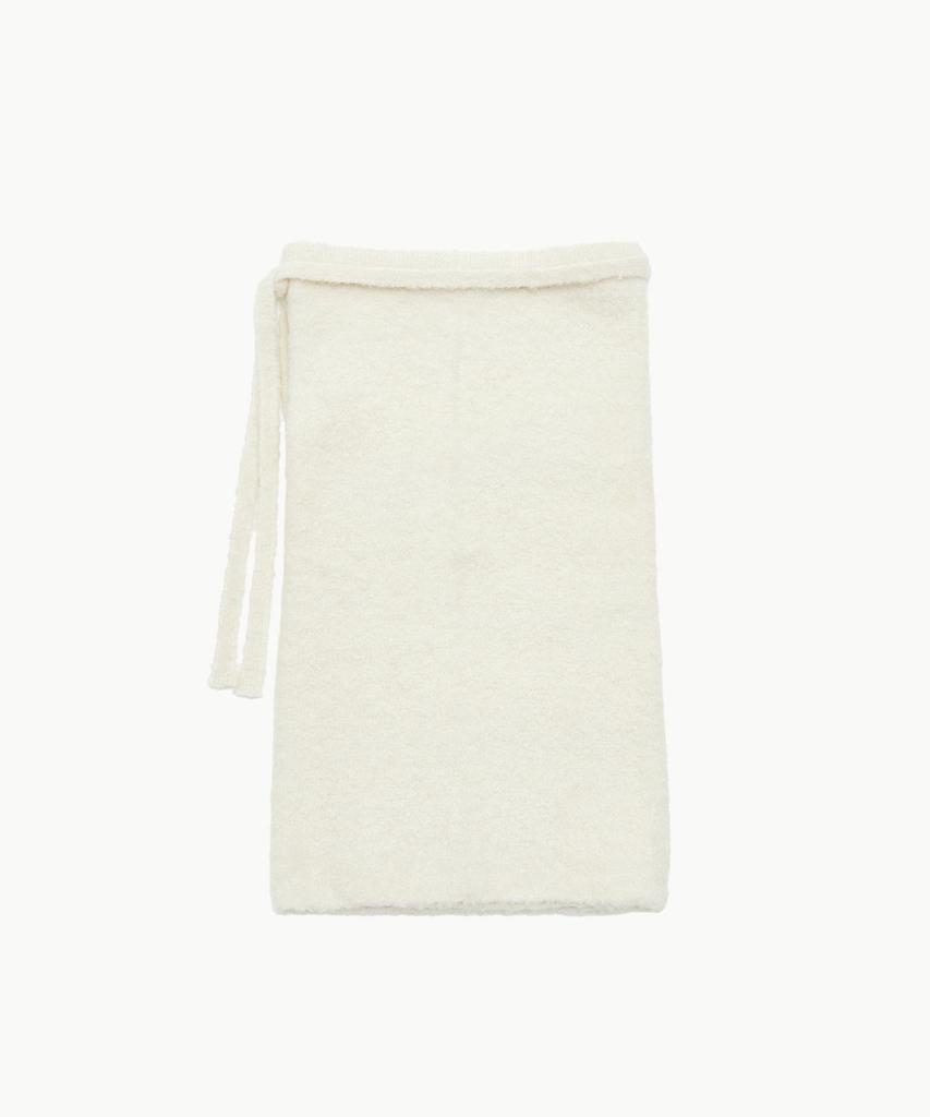 Amomento Mix Boucle Wrap Skirt_Ivory