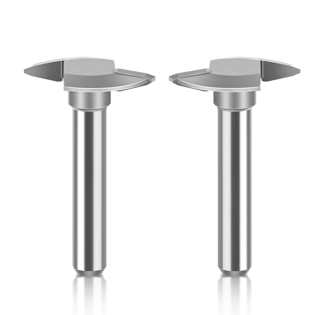 Woodworking Oblique Tip T-Knife, Forward Rotation And Reverse Rotation T-Slot Knife, Slotting Knife, Trimming Machine Engraving Machine Milling Cutter