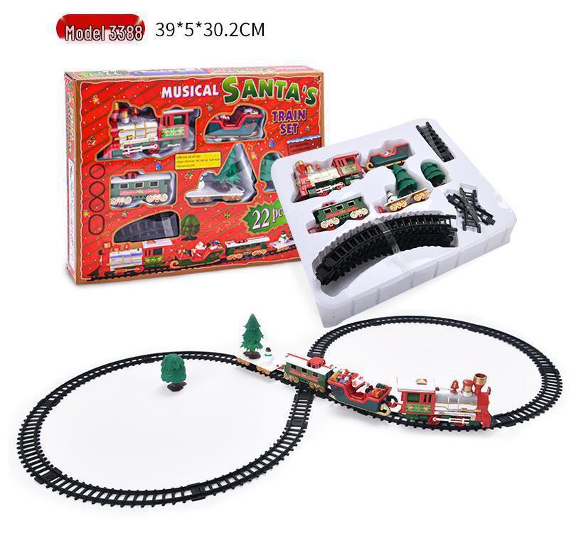 Cross-border Christmas Electric Train Toy: Retro Thomas Track Car for Kids