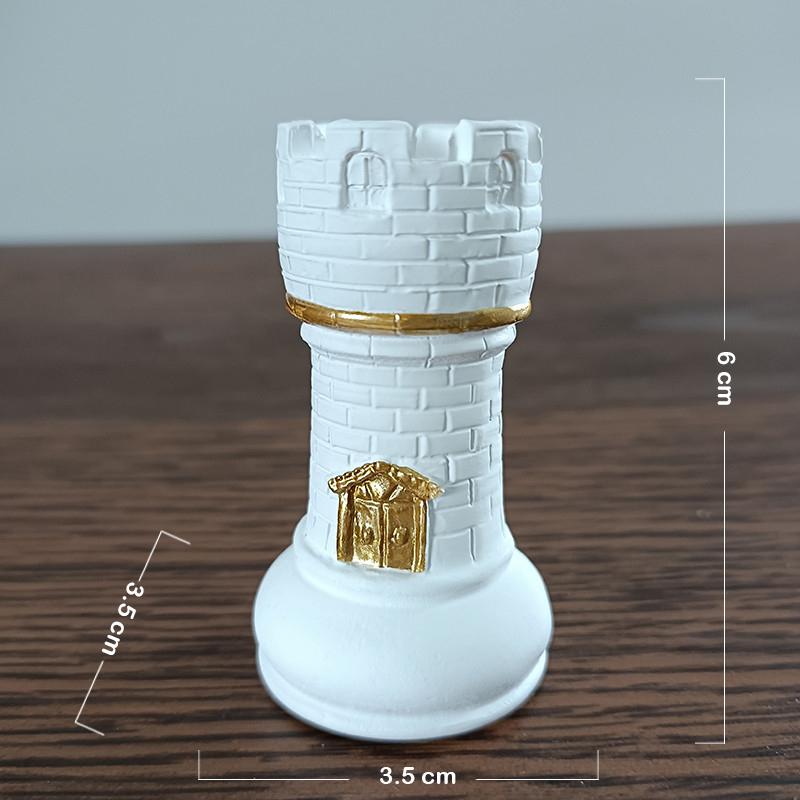 Black & White International Chess Figurines Statue Chess Pieces Board Games Accessories Home Decor Chessmen Ornaments