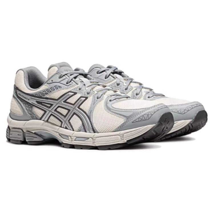 Asics Gel-Exalt 2 Comfortable Fashion Fabric Synthetic Leather Low-Top Casual Running Shoes Men Sneakers White Blue Gray 1011B918-101