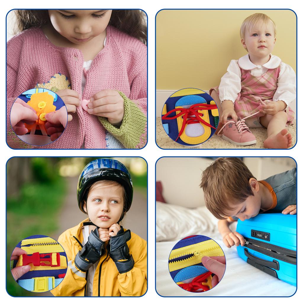 8 In 1 Felt Learning Board Early Educational Busy Board Toddlers Montessori Sensory Toy Children Fine Motor Skills For Aged 3+