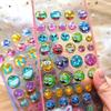 4-Piece Cute Cartoon Smiley Round Stickers Kindergarten Kids' Face Reward Stickers for Diaries Decor BulingBulingStickers Store