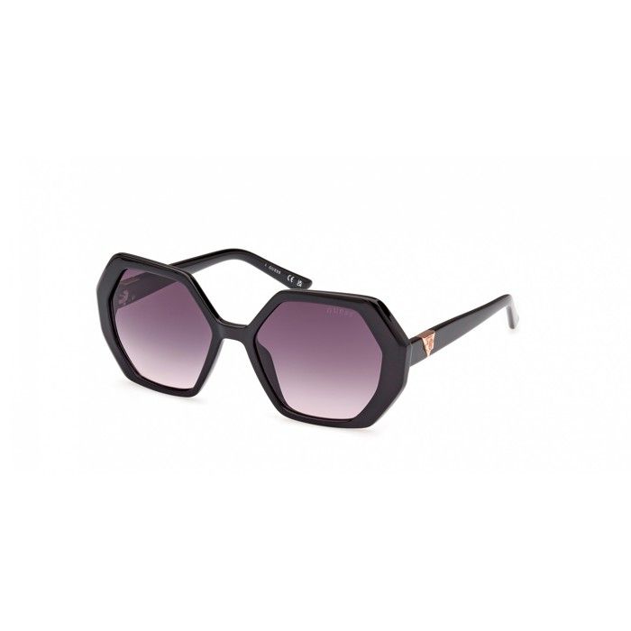 Lunettes de Soleil Guess GU7879 54/17/140 SHINY BLACK/SMOKE SHADED injecté femme GU7879