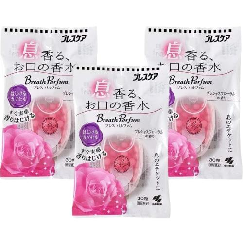 

[Оптовая покупка] Уход за дыханием, Парфюм для дыхания, Лопающиеся капсулы, Драгоценный цветочный аромат, 30 капсул (Набор из 3 шт.)