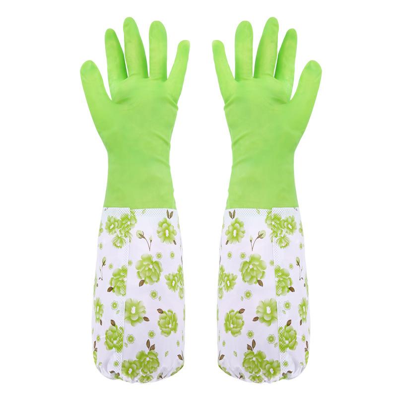 Winter Household Cleaning Warm Dishwashing Drawstring Fresh Open Mouth Laundry Gloves