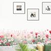 Creative Plants Wall Decals Pink Flowers Roses Baseboards Wall Stickers Decoration for Living Room Bedroom Waistline Home Decor