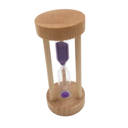 Lurrose Wooden Hourglass, Tabletop Clock, Kitchen Timer, Classroom Hourglass, 3-Minute Sand Timer, Kids Sand Timer, Office Decor, Ornament, Gift, Cook