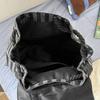 School Bag Versatile Striped Bag Cover Backpack Retro Casual Function Large Capacity Korean School Bag Casual Niche Shoulder Bag