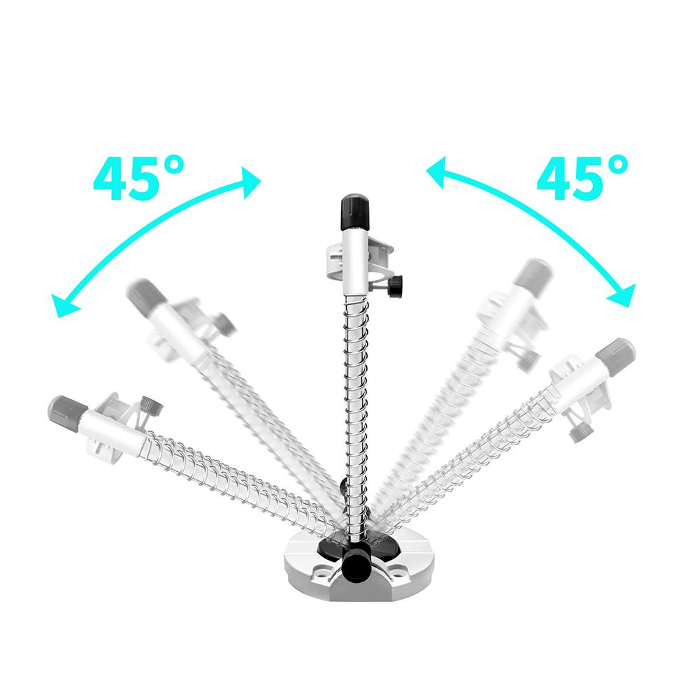 Practical 0-45 Degree Angle Drill Stand Adjustable with Steel Column for Woodworking Power Tool Aluminum Base