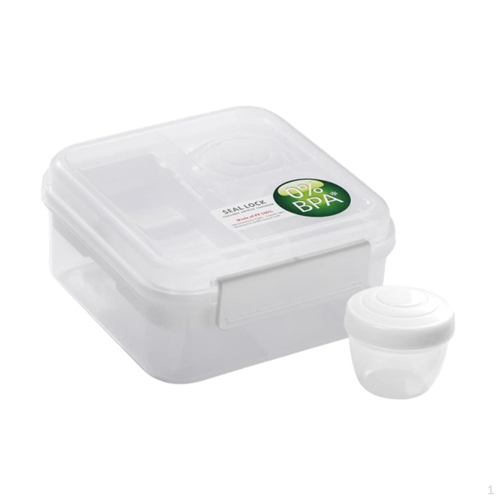 

Контейнер для приготовления еды Bento Box, многоцелевой, прямоугольный, портативный, многоразовый для вечеринок в офисе white 1250ml