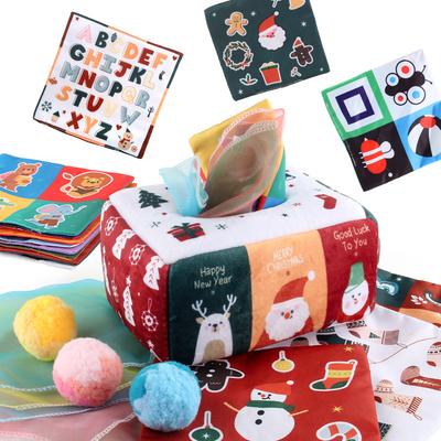 Bebek Bulmacası Erken Eğitim Kumaş Kitap Oyuncak Kutusu Bebek Halka Kağıt Kumaş Kitap Simülasyon Sayılar Harfler Yırtılamaz ve Çizilemez Mendil Kutusu
