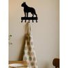 Rustic Metal Wall Hooks for Leashes, Keys, Hats, Boho Farmhouse Entryway Decor, Pet Accessories Organizer, Dog Cat Lover Gift, Kitchen Hallway Storage
