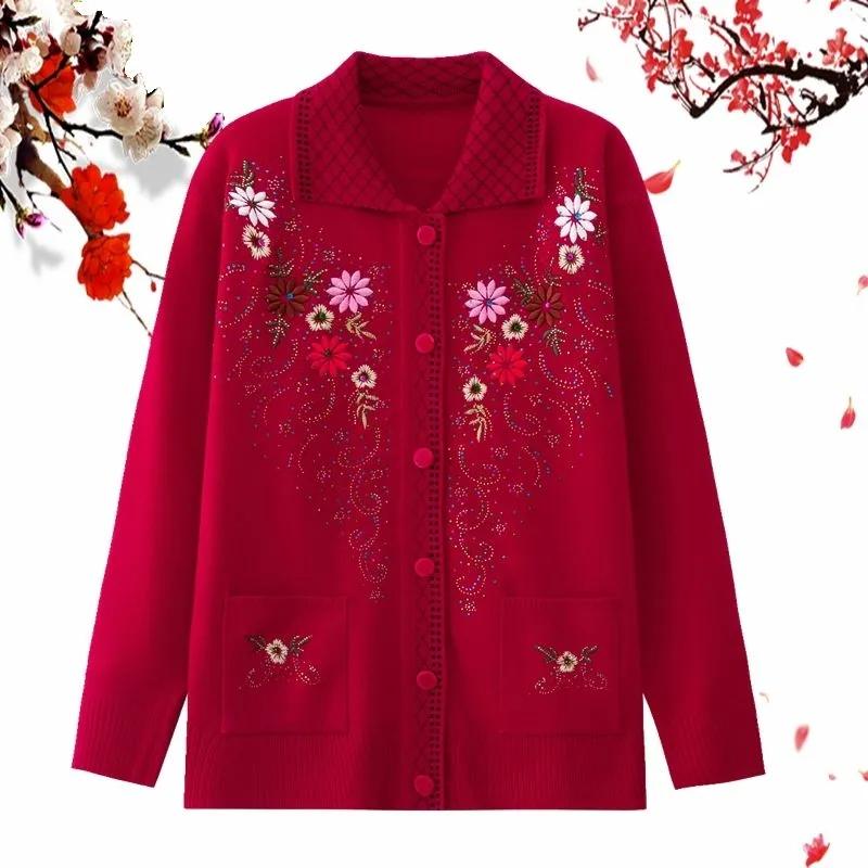 

Женский осенне-зимний кардиган с лацканами больших размеров, повседневные топы-кардиганы больших размеров XL красный