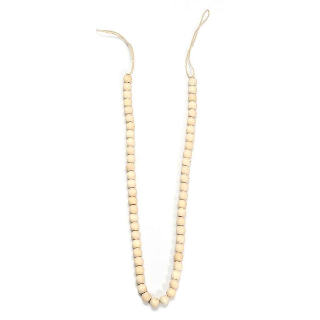 Wood Beads Garland with Tassels 5 Styles Beads Rustic Natural Wooden Bead