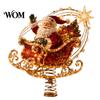 Uniek Winter Huis Ornament Verlichte Kerstboom Topper, Verlichte Kerstman Peperkoek Notenkraker Boomtop Warm Wit LED Topper met