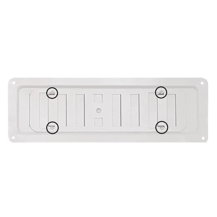 Grille De Ventilation - Co - Métal Ajustée - Acier Galvanisé - Revêtement En Poudre RAL9016 - Blanc