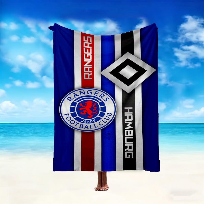 1pc Rangers FC Blanket, Home Printed Throw Blanket - Soft Blanket Gift for Family, Washable Sofa Bed Blanket