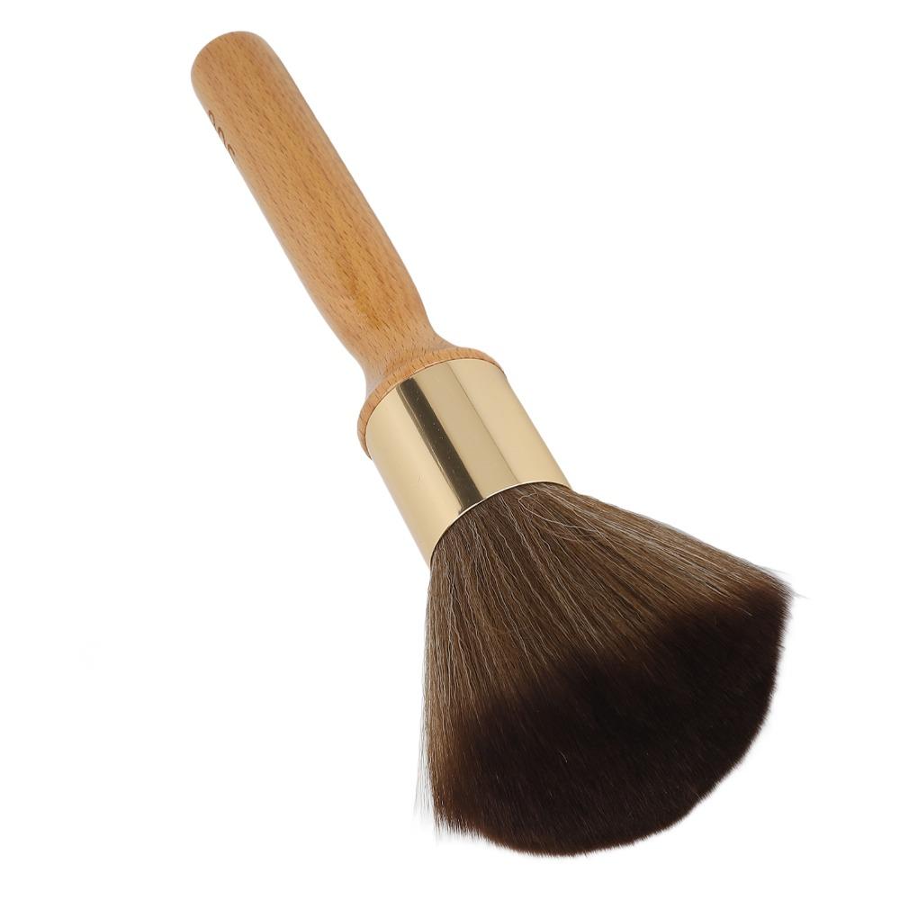 Ergonomic Handle Broken Hair Brush Beech Wood Barber Neck Duster Wooden Neck Duster  Barber Use